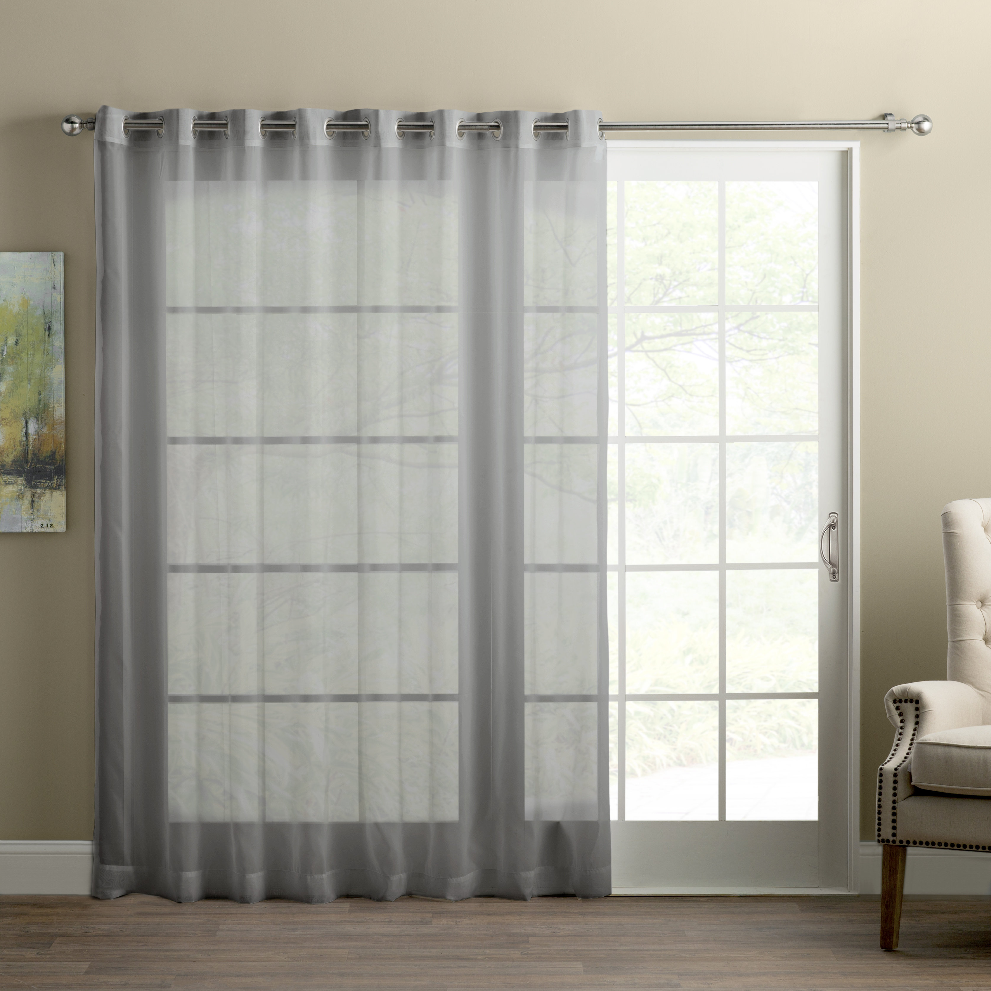 Wayfair Basics Sliding Door Patio Solid Sheer Grommet Single Curtain Panel Reviews Allmodern
