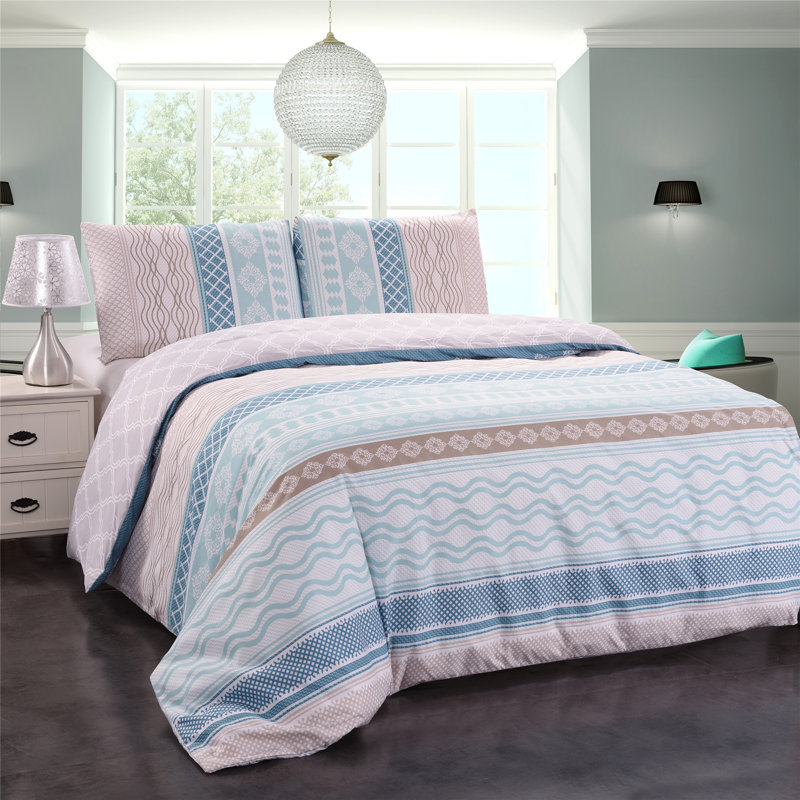 Soft and Breathable Cotton JML Quilt Set King Size Lightweight Printed Bedding Bedspread 3 Pieces
