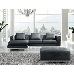Catlett Leather Left Hand Facing Sectional By Wade Logan