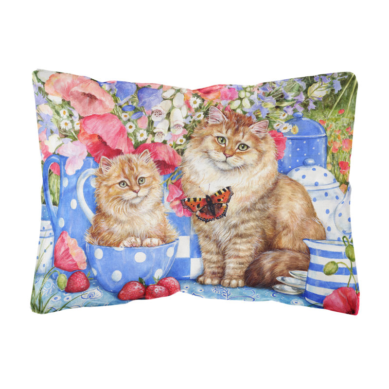 Winston Porter Mcnamara Cats Fabric Indoor Outdoor Throw Pillow Wayfair