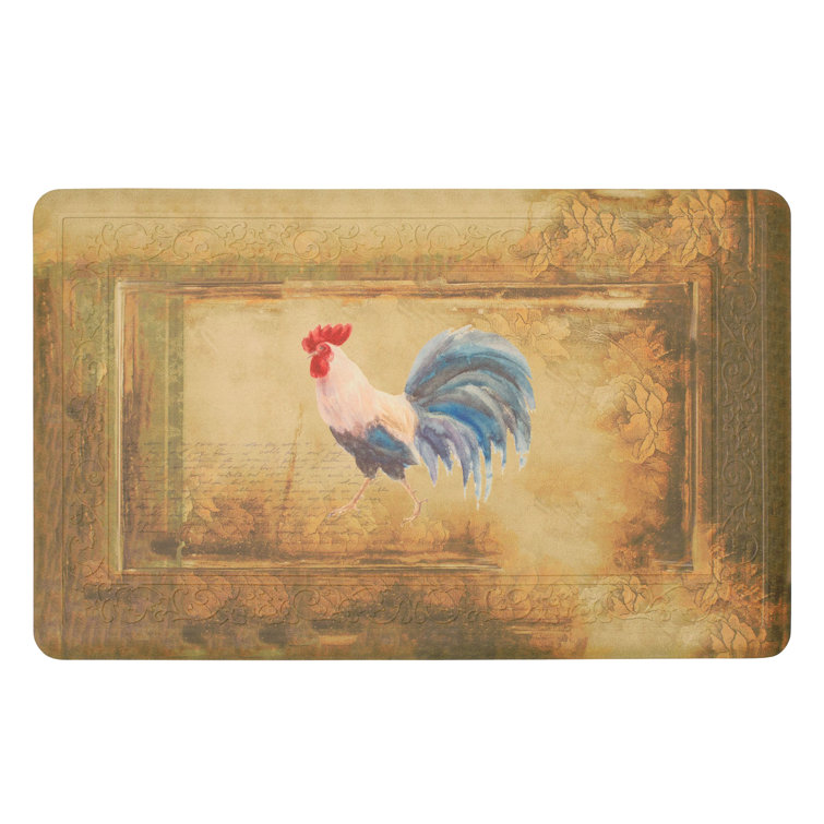 Moldenhauer Vintage Rooster Gelness Kitchen Mat