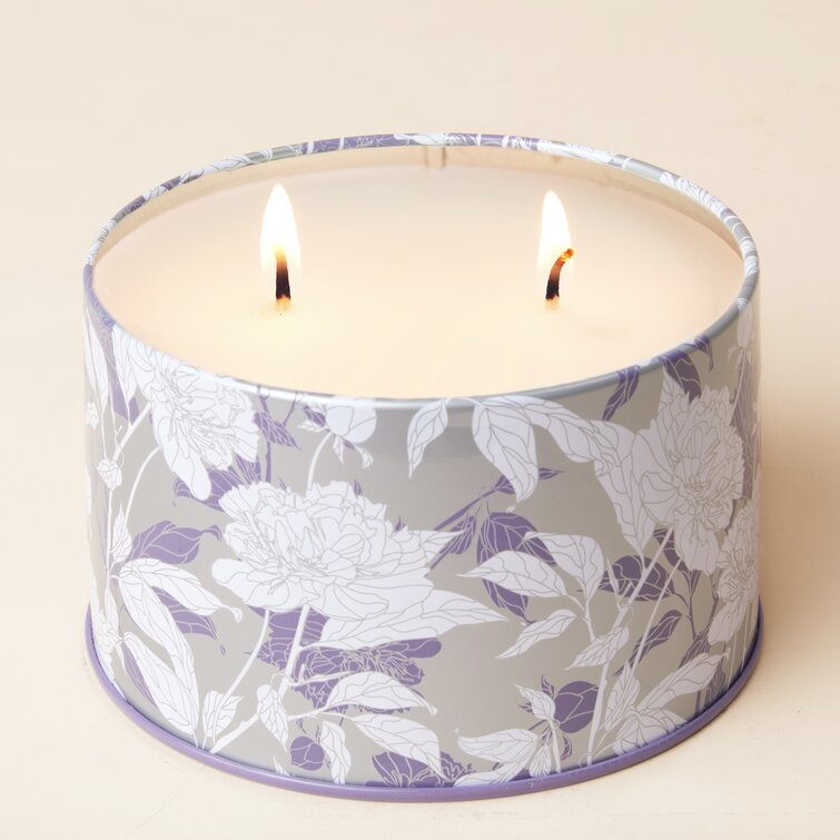 Handmade Eco & Vegan Friendly Floral Bouquet Scented Forget Me Not Pillar Candle