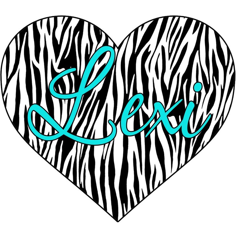 Zoomie Kids Custom Zebra Heart Personalized Wall Decal & Reviews | Wayfair