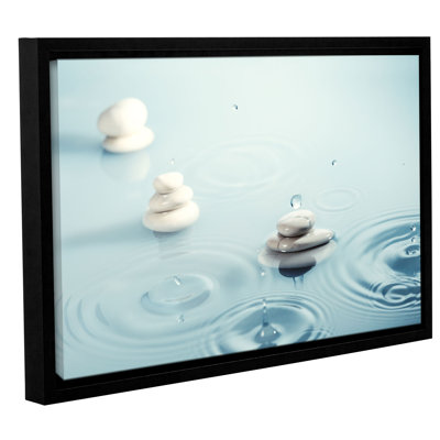 Zen Rain III Framed Graphic Art Latitude Run Size 32 H x 48 W x 2 D