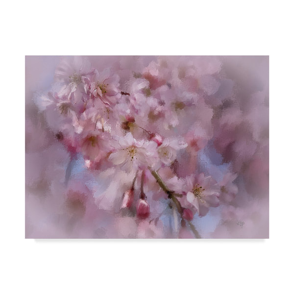 Winston Porter Cherry Tree Branch Oil Painting Print On Wrapped