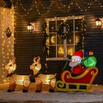 Inflatable Santa Claus  Christmas Yard Lawn Santa Decor ACCS 100cm 