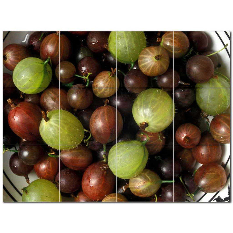 Picture Tiles Com 8 X 8 Ceramic Fruits Vegetables Decorative Mural Tile In Green Brown Wayfair