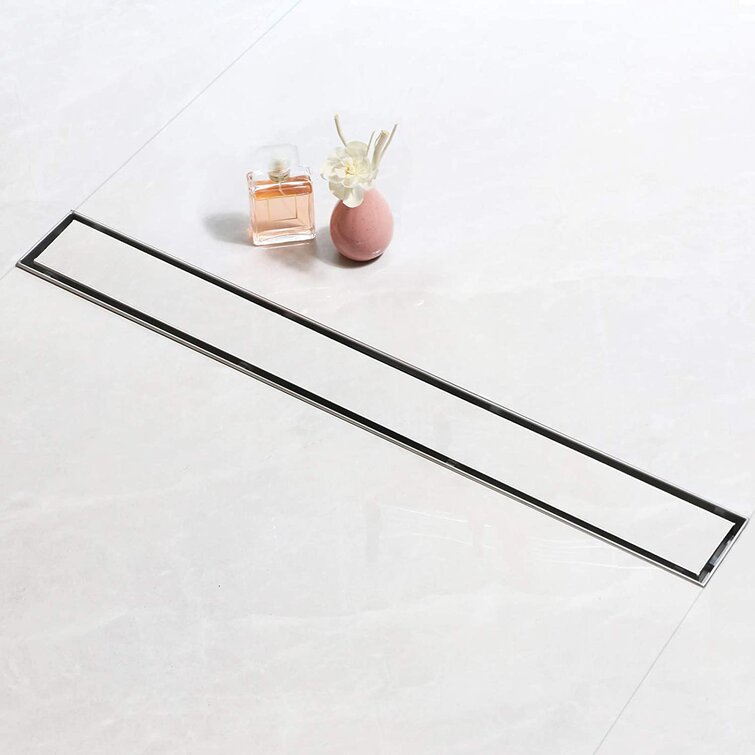 12 inch Linear Shower Drain Tile Insert with hair strainer and leveling feet new 