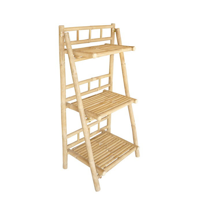 Zew Bamboo 3 Tier Decorative Ladder Bookcase Reviews Wayfair