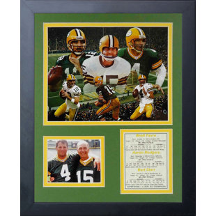 Green Bay Packers Sheets Wayfair Green Bay Packers Quarterbacks Framed Memorabilia