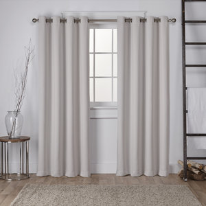 Tamara Solid Room Darkening Grommet Curtain Panels (Set of 2)
