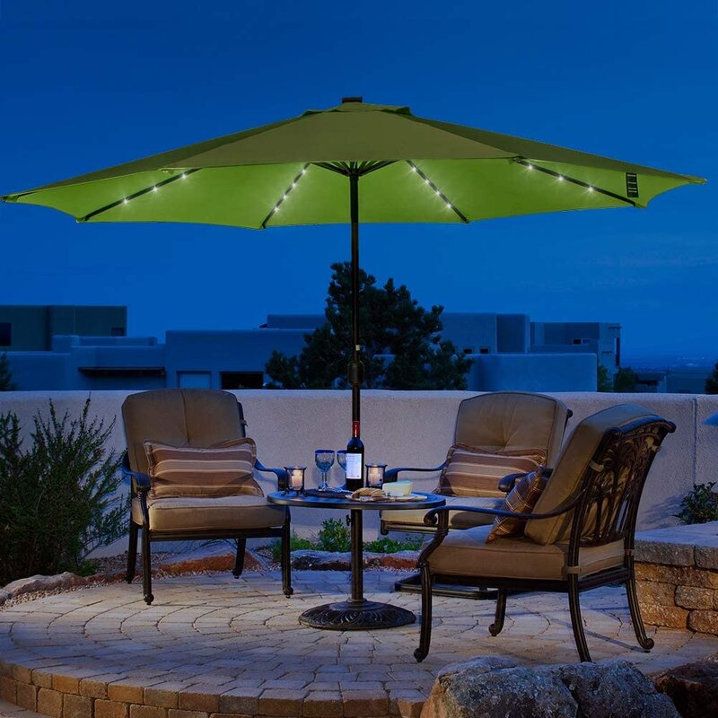 Sundale Outdoor 11 Lighted Market Umbrella Wayfair