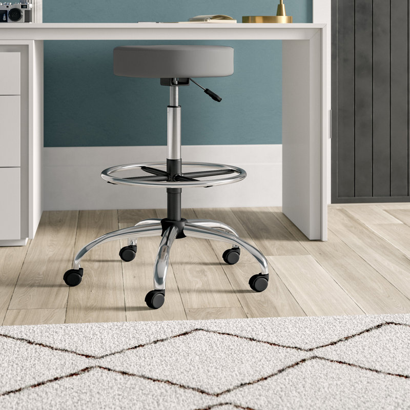 Symple Stuff Huckstep Height Adjustable Lab Stool with Footring