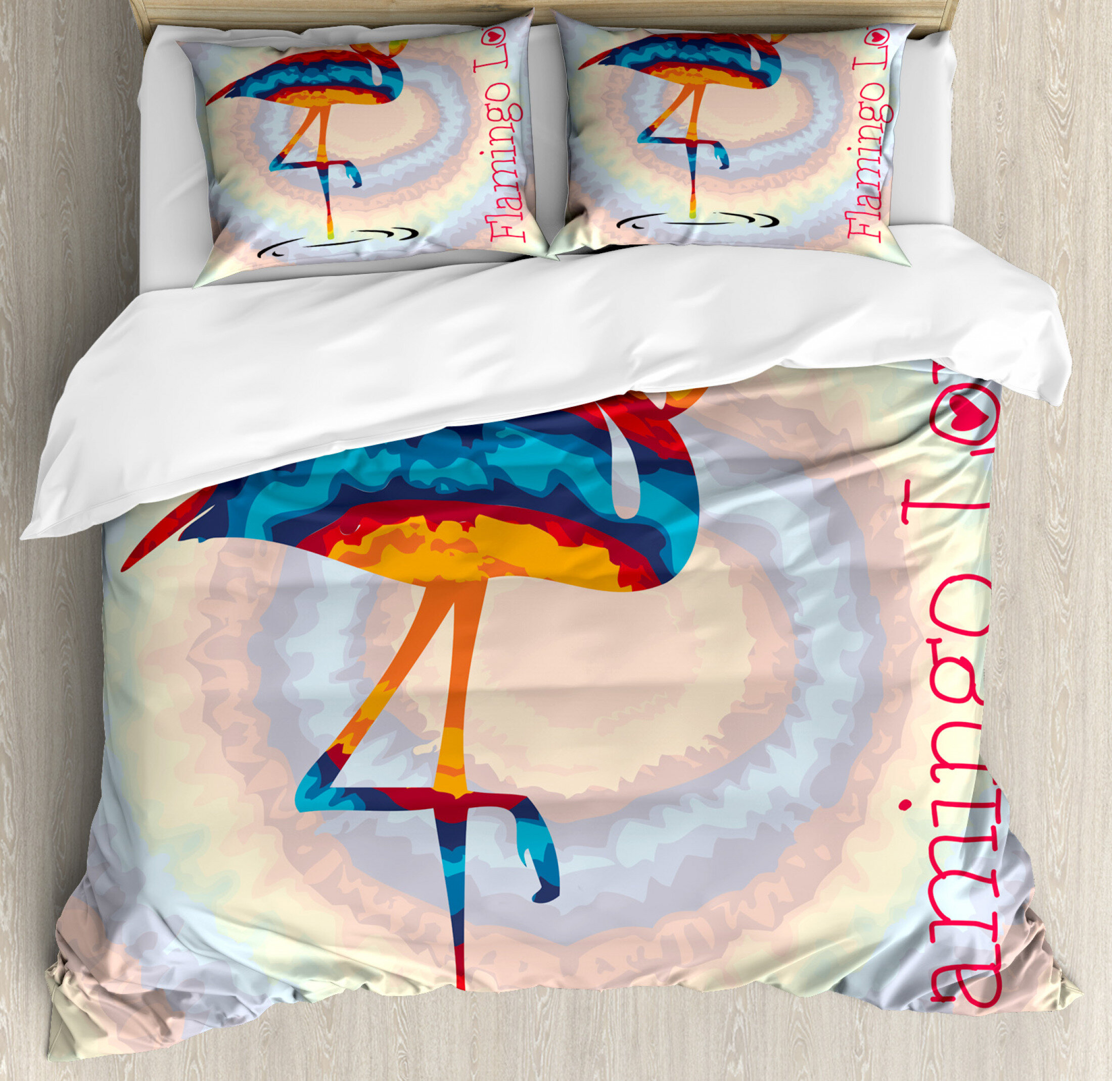 East Urban Home Ambesonne Flamingo Duvet Cover Set Single