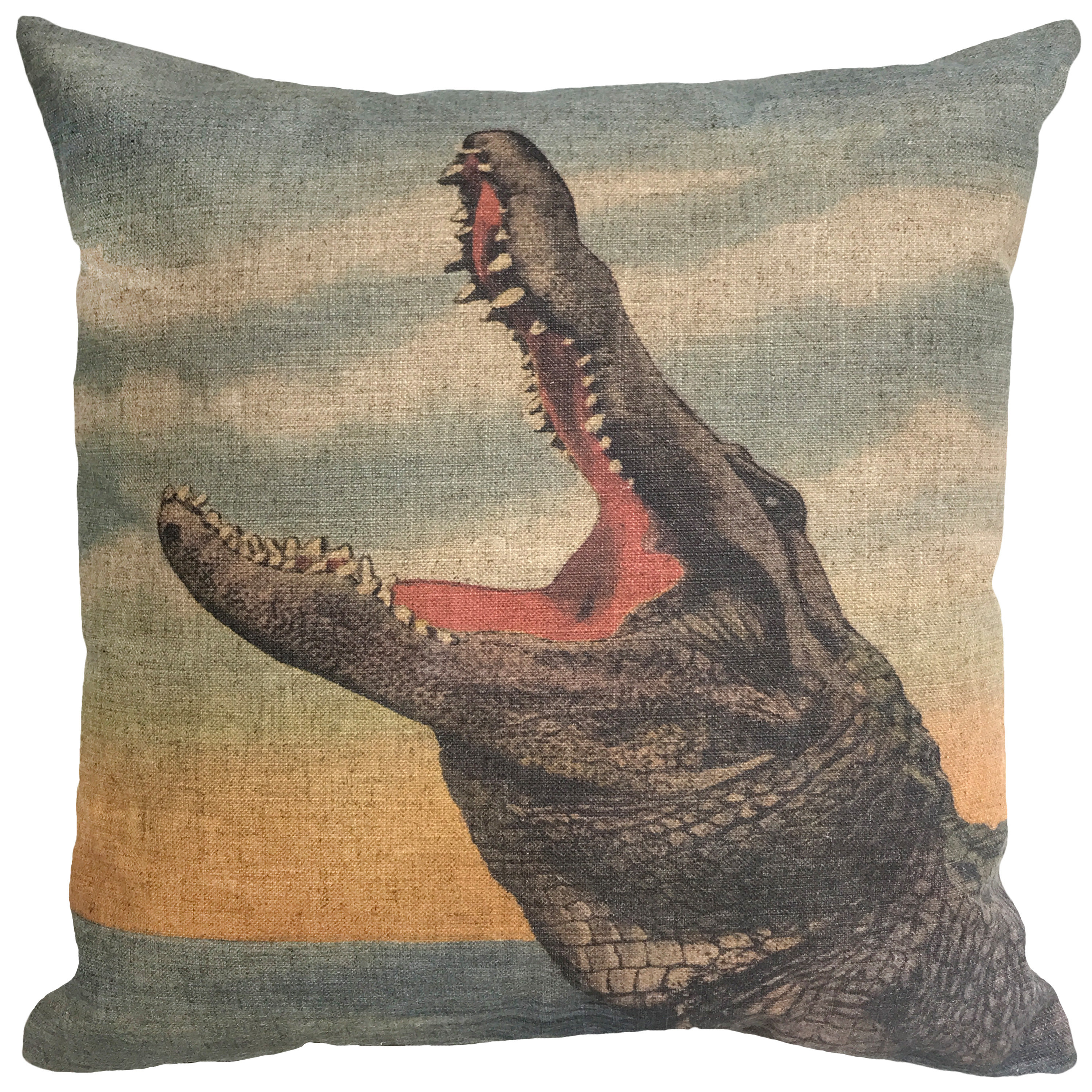 alligator throw pillow