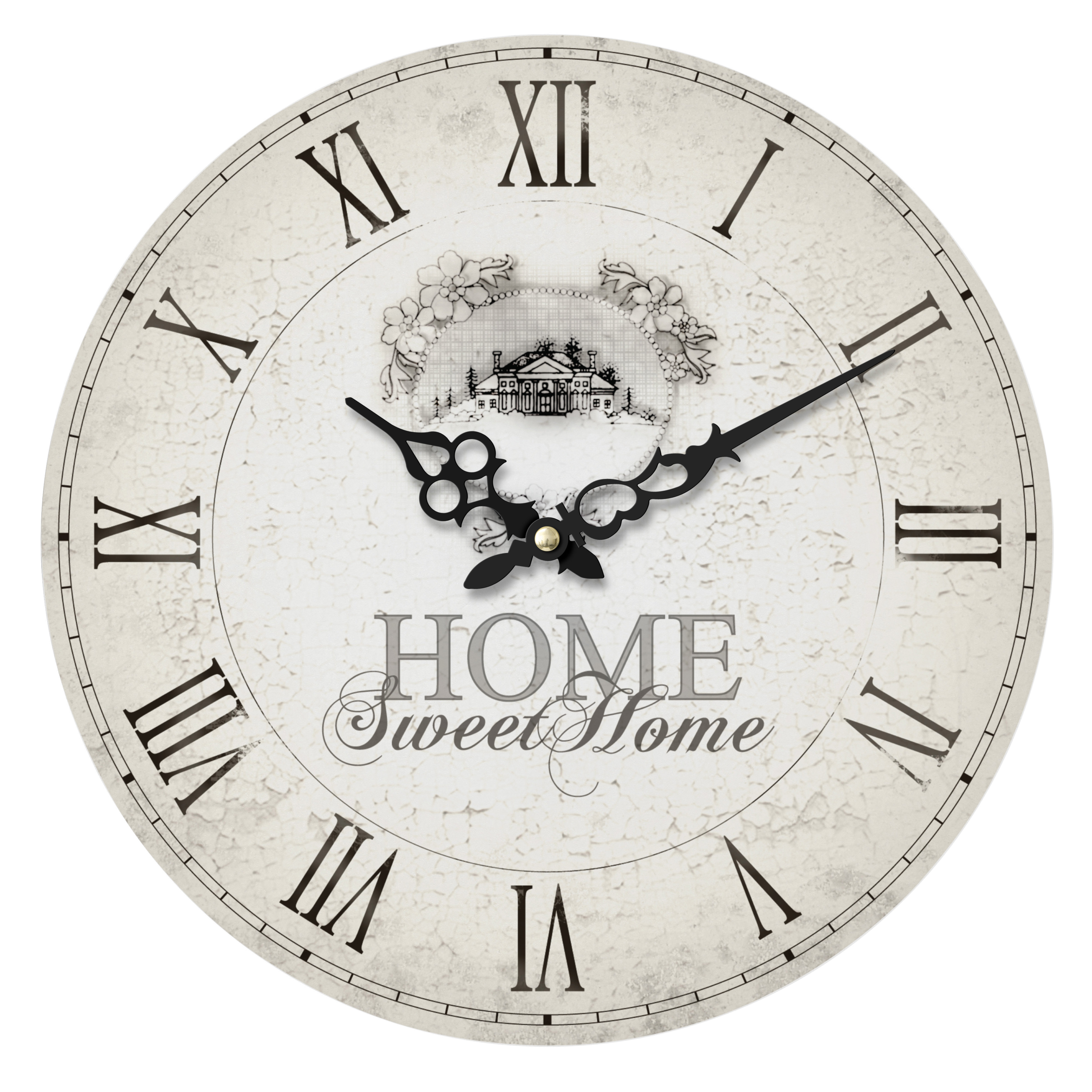 Nostalgia Clock Vintage Clock Home Sweet Home English Clock Black Wall Clock Antique Clocks