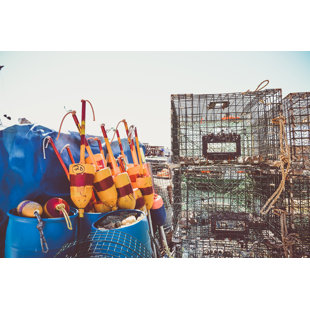 Decorative Lobster Traps Wayfair Gallery Lobster Traps Ii Framed Photographic Print On Wred Canvas
