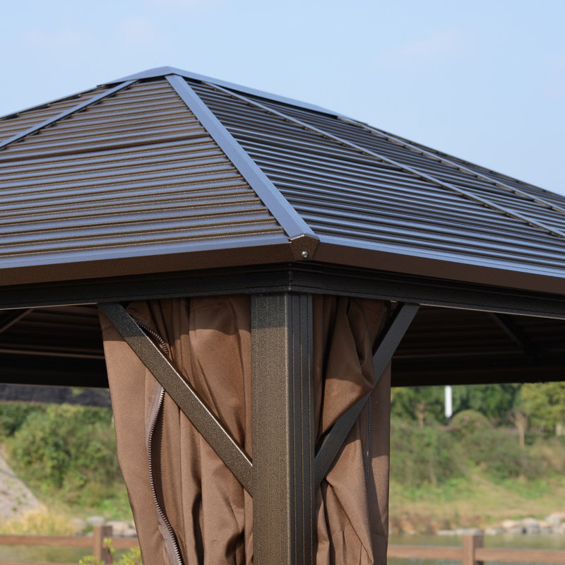 Sol 72 Outdoor Windermere 10 Ft W X 12 D Aluminum Patio 10 Ft W X 12 D Aluminum Patio
