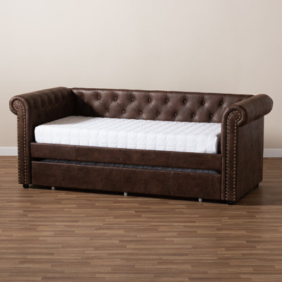 Mickel Upholstered Twin Daybed with Trundle