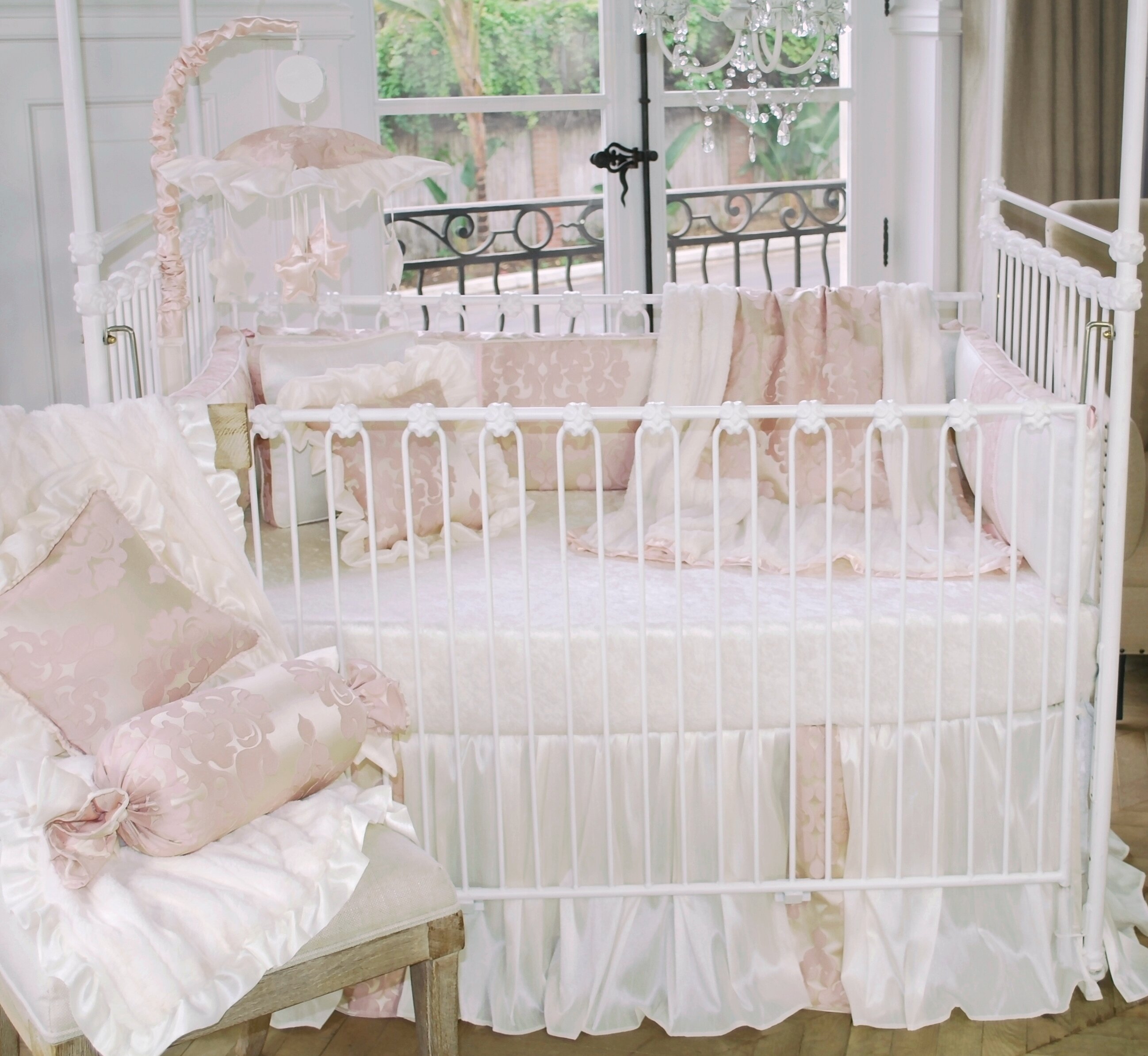 blush nursery bedding