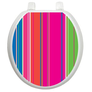 Wallpaper Stripes Toilet Seat Decal