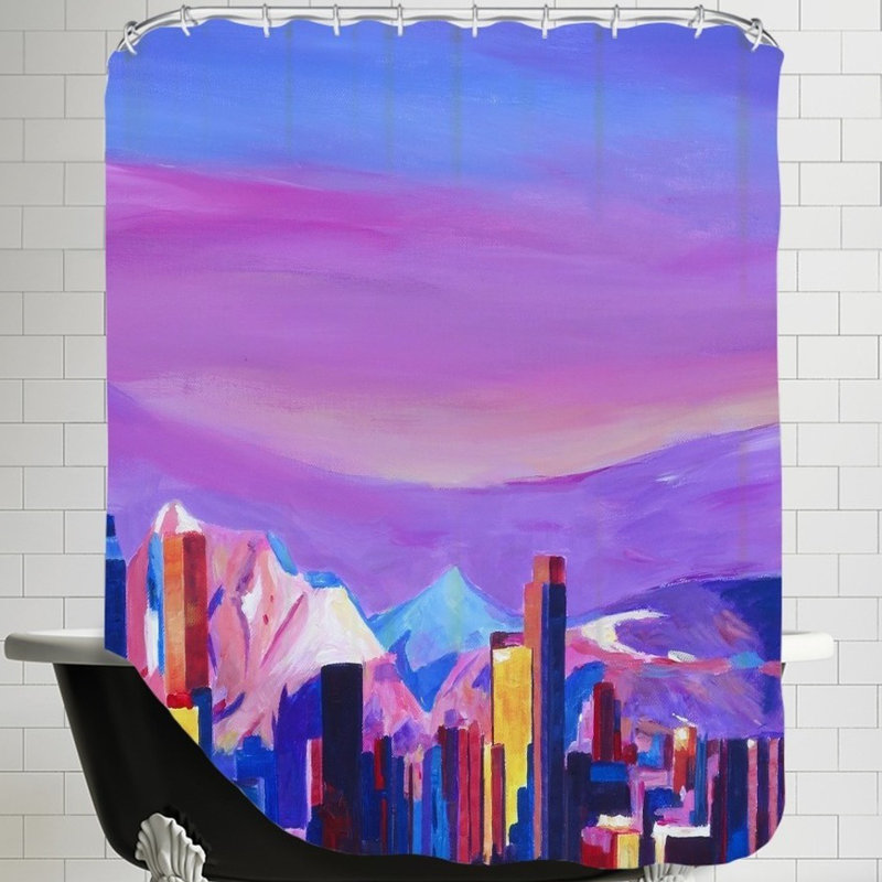 Brayden Studio Markus Bleichner Eckhoff Denver Colorado Sunset Mood With Mountains Shower Curtain Wayfair
