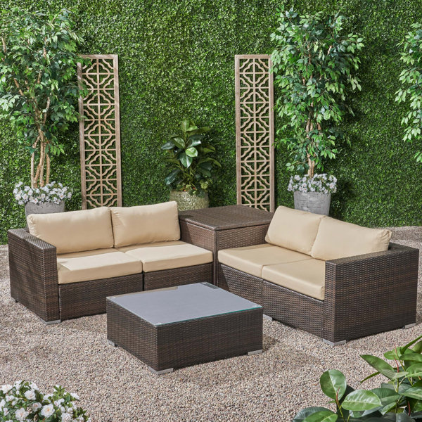 Cosiest 2 Piece Outdoor Furniture Add On Armless Chairs For Expanding Chocolate Brown Wicker Sectional Sofa
