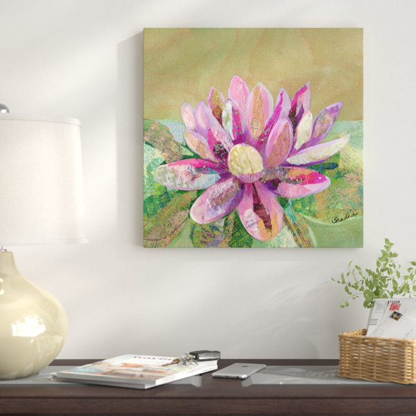 Red Barrel Studio Floating Lotus Acrylic Painting Print On