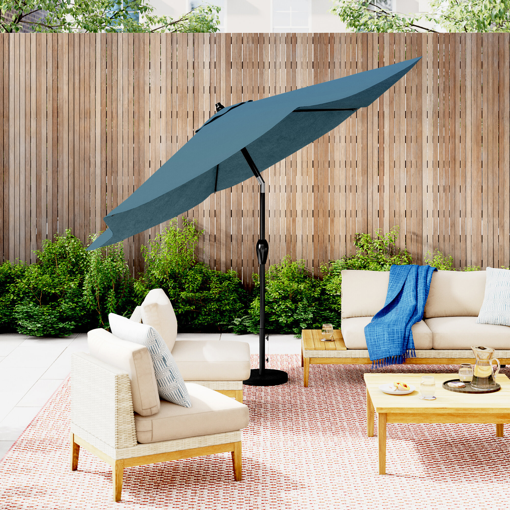 Foundstone Solid 9 Market Umbrella Reviews Wayfair