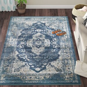 Jae Navy Blue Tibetan Area Rug