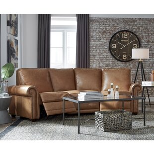 Glantz Leather Symmetrical Reclining Sectional By Canora Grey