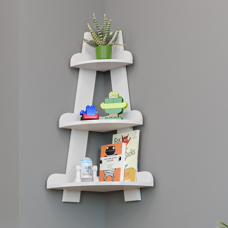 Isabelle Max Kids Corner Ladder Wall Shelf Grey Wayfair Ca