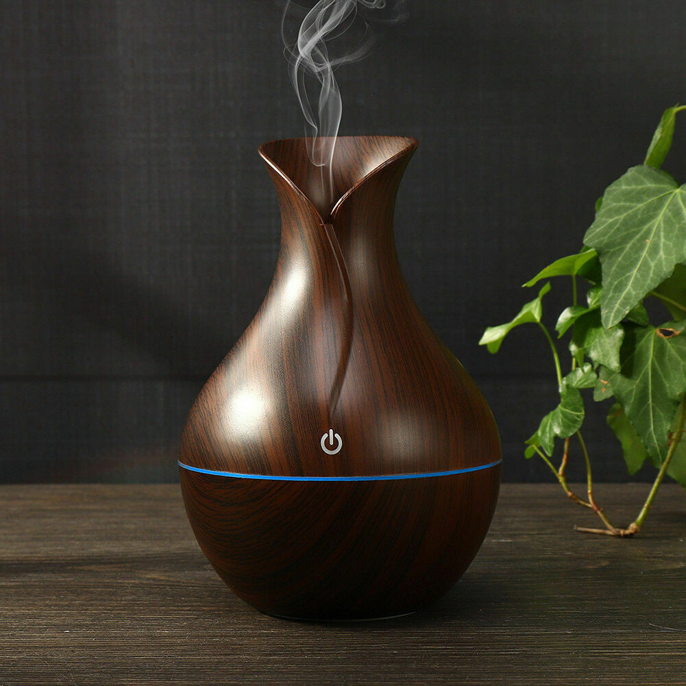 130ML LED Humidifier Essential Oil Diffuser Aroma US Aromatherapy Purifier