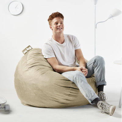 Comfort Research Fuf Big Joe Bean Bag Chair Upholstery Oat