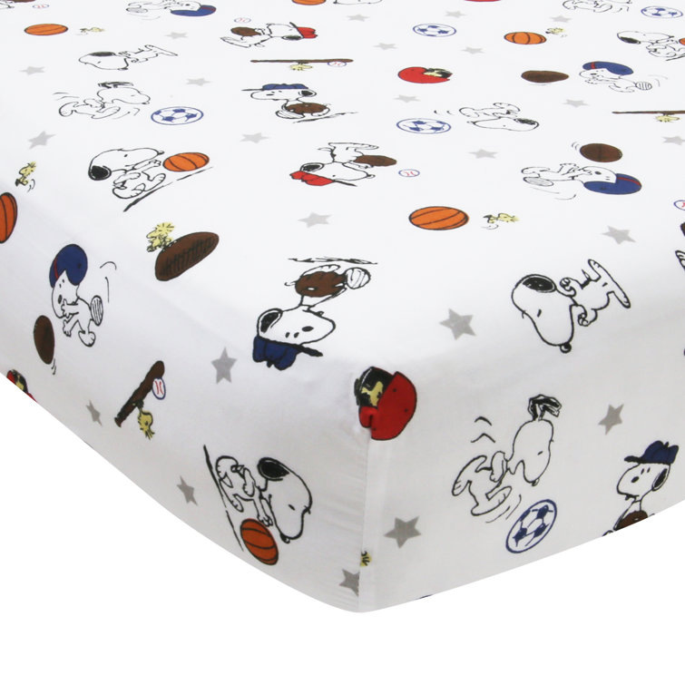 snoopy crib bedding set