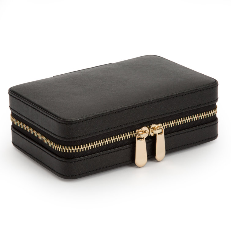 black travel jewelry case