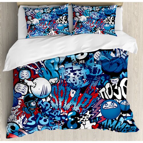 Polyester-Cotton Spiderman Ultimate Single Duvet Cover Set with Matching Pillow Case-Colourful Modern Design Perfect Children/’s Bedding White