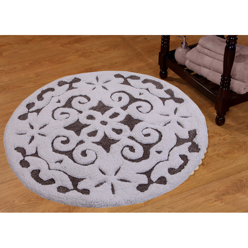 Darby Home Co Chidester Cotton Damask Bath Rug & Reviews Wayfair