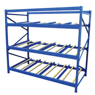 Go to store & view more images Vestil Carton Rack with Gravity Roll 3 Flow Levels
