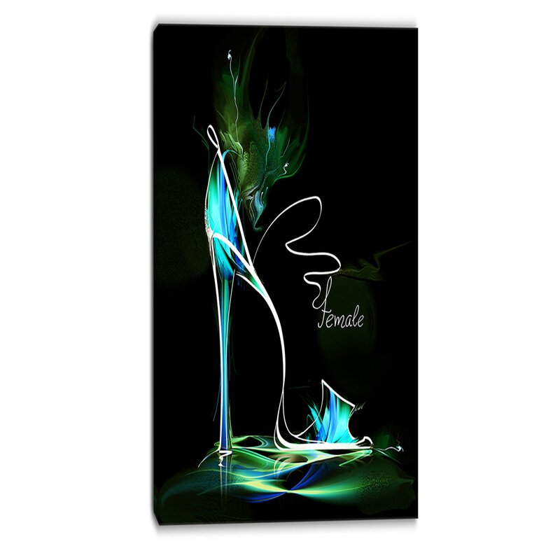 DesignArt High Heel Show Abstract Graphic Art on Wrapped Canvas | Wayfair