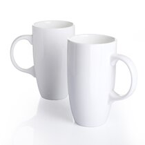 White 16 oz Sweet Bird and Company LM013 Latte Stoneware Mug 