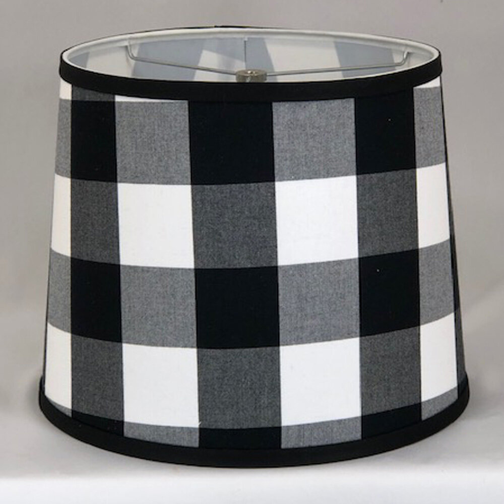 black and white buffalo check lamp shades