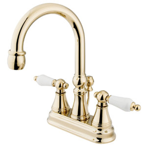 Governor Double Handle Centerset Bathroom Faucet with Brass Pop-Up Drain