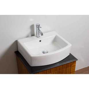 Go to store & view more images American Imaginations Ceramic Rectangular Bathroom Sink with Faucet and Overflow