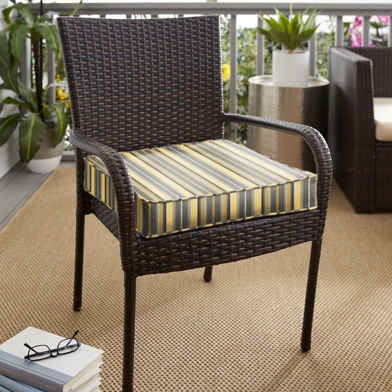 Darby Home Co Piped Square Sunbrella Dining Chair Cushion Wayfair