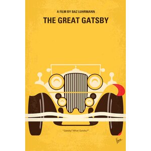 'The Great Gatsby Minimal Movie Poster' by Chungkong Vintage Advertisement on Wrapped Canvas