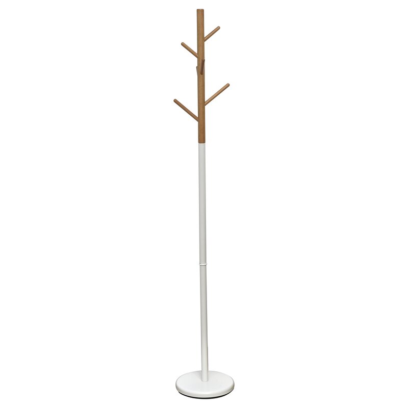 standing coat rack white