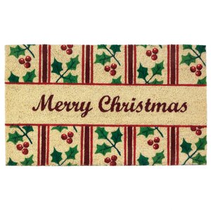 Christmas Holly Welcome Doormat