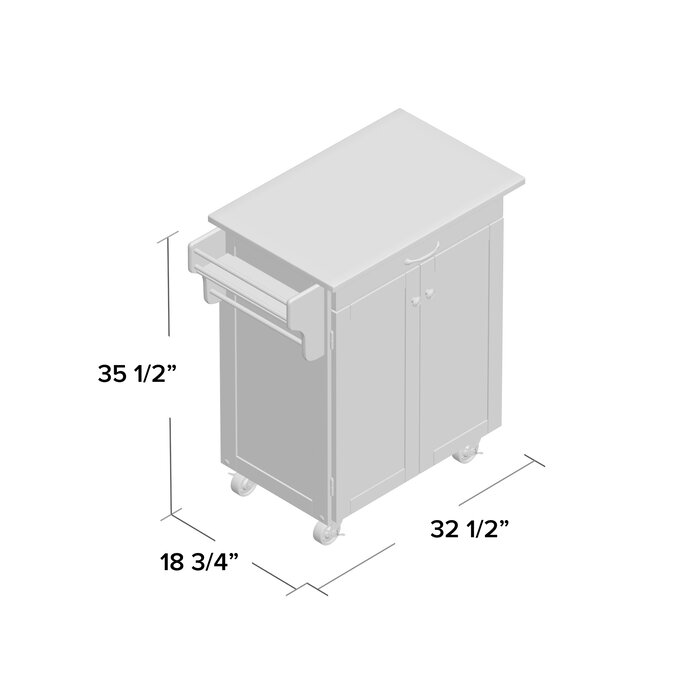 August Grove Savorey Kitchen Cart With Granite Top Reviews
