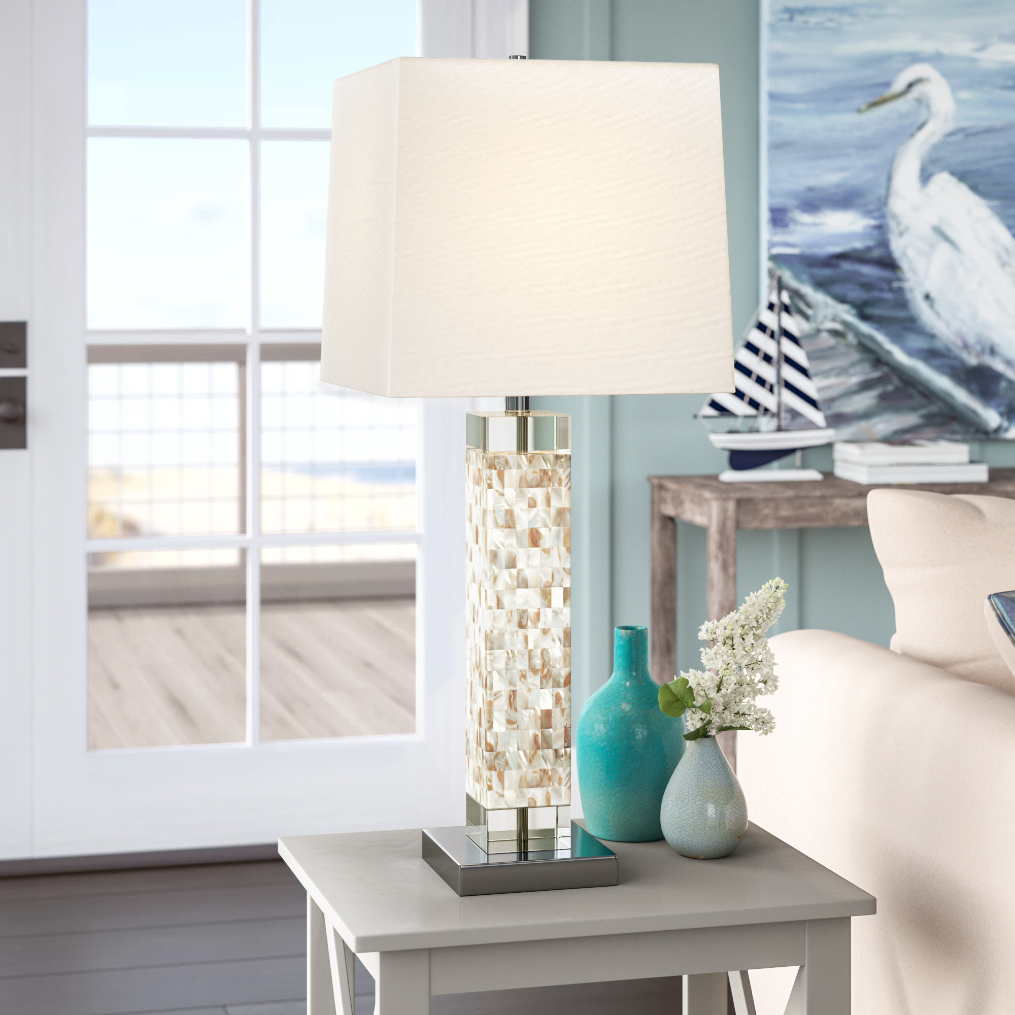 clear glass table lamps for living room